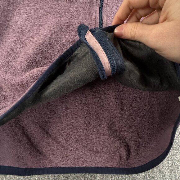 Patagonia Fleece Jacket Girls 2XL Hoodie Jacket Full Zip Snap Pocket Purple Soft - Picture 11 of 12